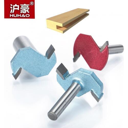HUHAO 1pc 1/2" Shank T Type Slotting Cutter Industrial Grade 2 Flute Router Bits For Wood Woodworking Tool Milling Cutter