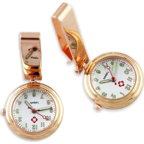 ALK Classic FOB Pocket Watch Nurse Watches Waterproof Creative Right Watch Angle Silver Rose Gold Lapel Medical Gift for Doctor