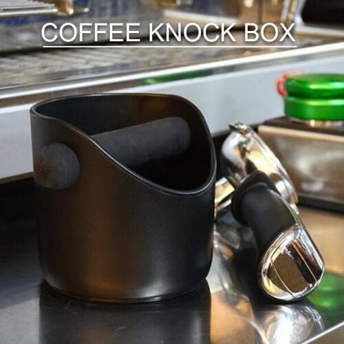 Coffee Knock Box Black Espresso Grind Waste Container ABS Plastic and Rubber Bar Recycle Holder Removable Bar For Easy Cleaning
