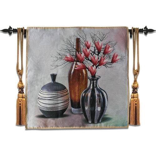 Copernicus jacquard tapestry Modern Simple Studio Bedroom Murals "Flowers in a bottle" 80X80CM