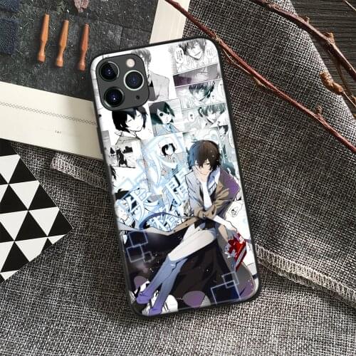 Osamu Dazai Bungo Stray Dogs Anime Soft Silicone Glass Phone Case for IPhone SE 6s 7 8 Plus X Xr Xs 11 12 Mini Pro Max Samsung