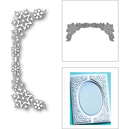 New Snowflake Arch Border Frame 2020 Metal Cutting Dies for DIY Scrapbooking and Card Making Decorative Embossing Craft No Stamp