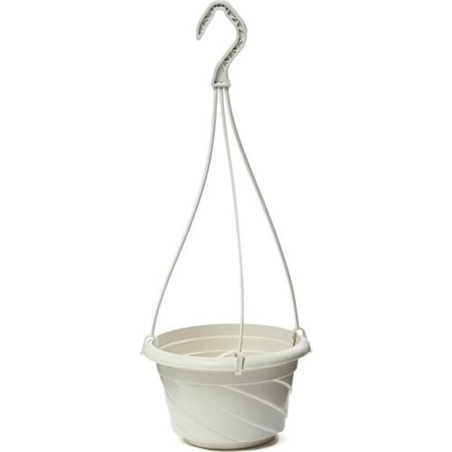 Hanging Flower Plant Pot Chain Basket Planter Holder Home Garden Balcony Decoration White