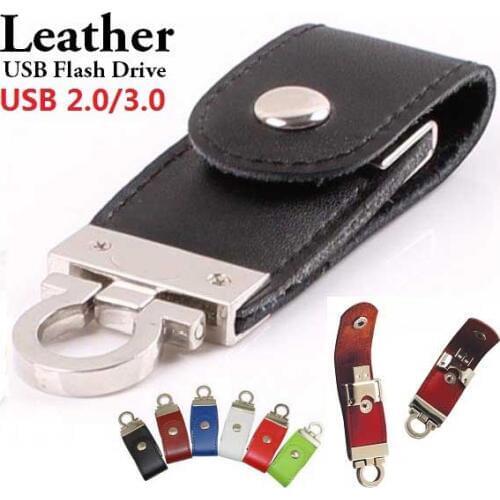 Custom LOGO) High speed USB 3.0 Leather usb flash drive 8gb 16gb 32gb 64gb 128gb 256gb Pen Drive personalized Pendrive