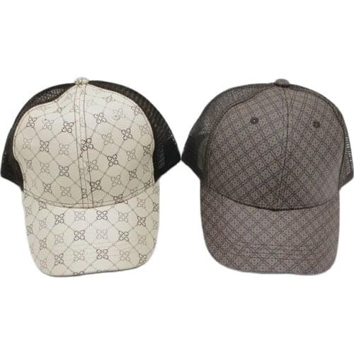 Adult Women Casual Sport Mesh Baseball caps Men Outdoor PU Lether Cap Hip-hop cap Trucker Snapbacks Dad Hats