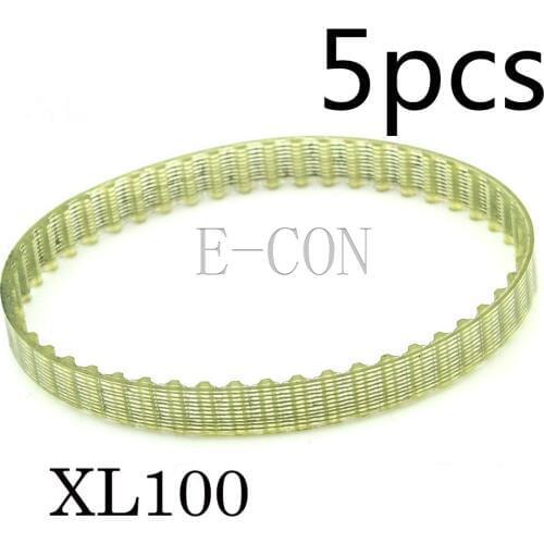 5pcs 100XL Timing Belt L039 50Teeth Width 0.39inch(10mm) with White Prusa Mendel Cords PU XL Positive Drive Pulley for Motor