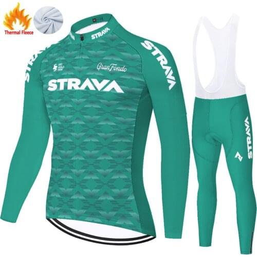 Strava Winter Thermal Fleece Wielerkleding Traje Sprzęt Jazda Rowerze Tricota Hombre Fietskleding Heren Ciclismo Masculino