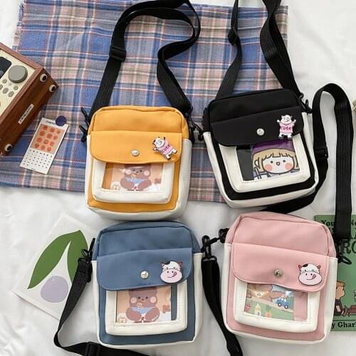Womens Bag Oxford Cloth Handbags Shoulder Crossbody Bags for Women 2021 Ladies Cartoon Printing Small Purse Phone Femme Bolsas