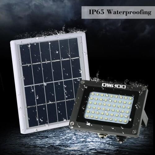 Solar Powered Floodlight 54 LED Solar Lights IP65 Waterproof Outdoor Security Lights Flood Lamp White for Home Garden Lawn