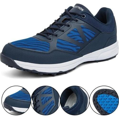 Outdoor Mens Golf Shoes Multi-size Waterproof Non-slip Breathable Microfiber Upper Daily Training And Competition Golf Shoes