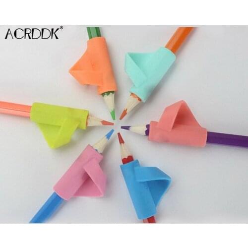 Children Pen Holder Silicone Material Correction Device Multi-color Optional Children Writing Good Helper FC