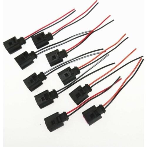 10Pcs Female Waterproof Engine Speaker Housing Auto Generator Plug Pigtail Socket Connector For VW Audi Seat Skoda 1J0 973 772