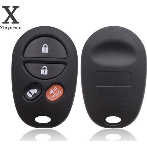 Xinyuexin 4 Buttons Replacement Car Key Cover Case Fit for TOYOTA Highlander Sequoia Sienna Remote Shell No Logo