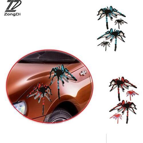 ZD 1Pcs car styling 3D spider stickers for Renault Megane 2 Captur Mitsubishi ASX Jeep Wrangler Peugeot 207 508 Accessories