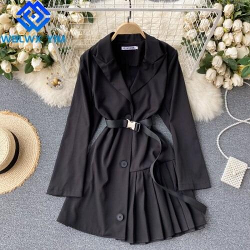 Elegant Blazer Jacket Women Single Breasted Fashion Patchwork Pleated Suit Jacket High Quality Loose Casual Blazers Coat Female