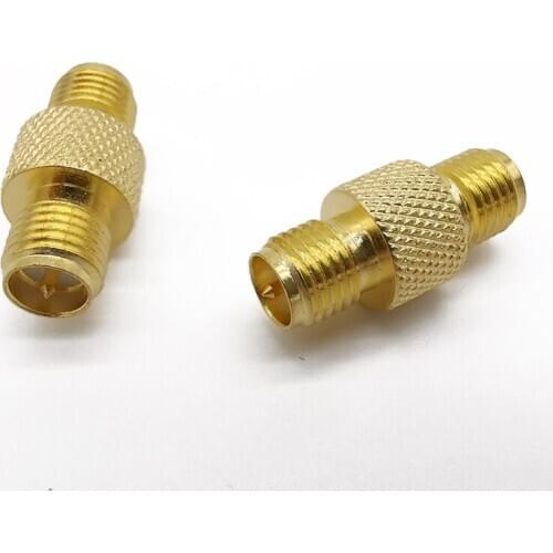 1Pcs RP SMA Female Jack to RP SMA Female Jack Straight Coupler Connector Double RP SMA Female F/F Barrel RF Adapters Coaxial