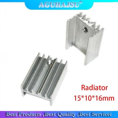 10pcs Aluminum Heatsink Radiator With Transistor 15*10*16mm TO-220 For Transistors TO220 white