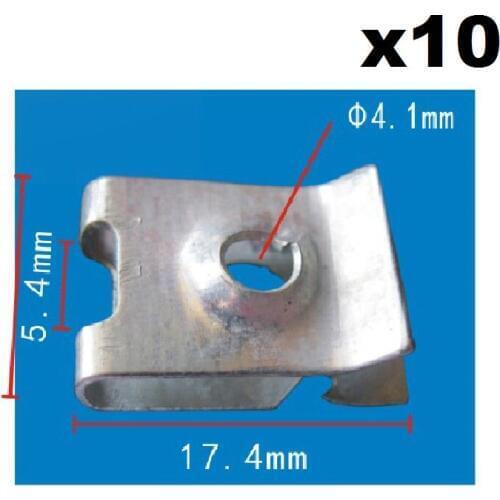 10x For Honda Mudguard steel clip / Nut Fairing Screw Clip