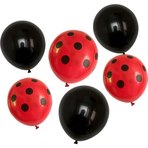 12pcs/lot 12inch Black Red White Spot Latex Balloons Polka dot Wave Point Globos Birthday Wedding Party Decor Supplies Kids Toy