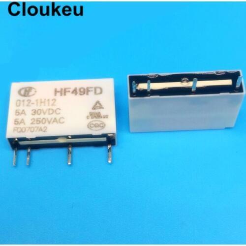 2Pcs Relay DIP4 HF49FD- 005 012 024 -1H12 5A 5V 12V 24V 5A