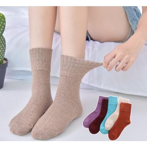 20 Pairs/set Socks Womens Thick Wool Socks Womens Socks Japanese Cotton Solid Color Kawai Womens Socks Set Wholesale