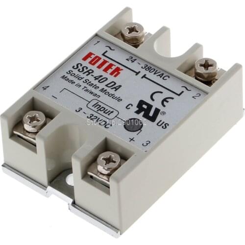24V-380V 40A 250V SSR-40 DA Solid State Relay Module 3-32V DC To AC New -B119