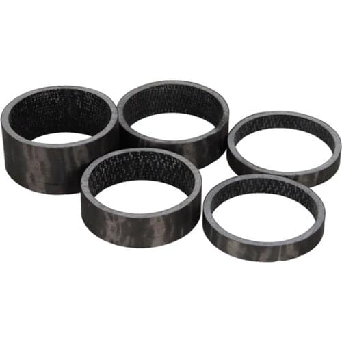5pcs/set Carbon Washer Bicycle Headset Parts MTB Road Bike Fork Spacer Kit 5/10/15mm For 28.6mm Bike Front fork Accessories