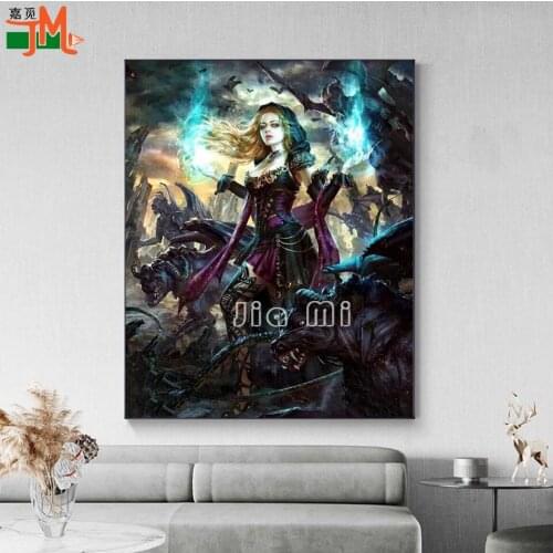 Angel Girl And Devil Fighting 5D New Arrivals Diamond Painting Animal Handmade Gift Diamond Embroidery Fairy Mosaic Home Decor