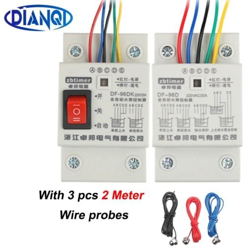 DF96D Din Rail water level control 2M automatic water level controller Pump Controller Cistern Automatic Liquid Switch 220V