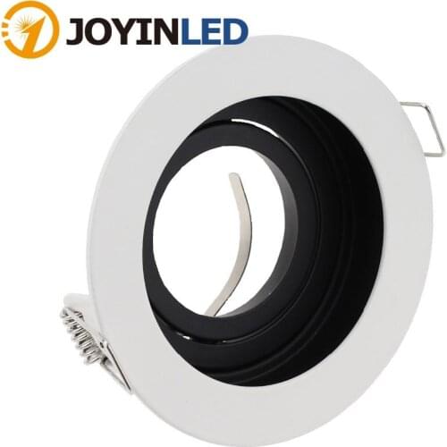 White Round Retrofit Led Ceiling Downlight Housing Adjustable Frame MR16 GU10 Bulb Fixture Downlight Holder