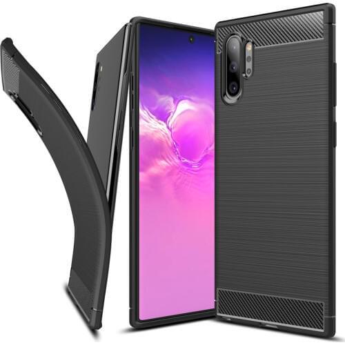 Carbon Fiber Case For Samsung Galaxy Note 10 Pro Cover TPU Drawing Material Phone Case For Galaxy Note 10 Full Protective Fundas