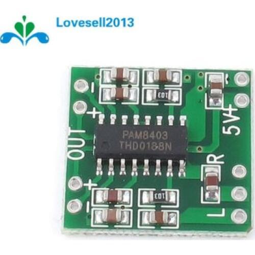 5 Pcs 2x3W Dual Channel Mini Digital Power Amplifier Board PAM8403 For Arduino Class D Stereo Audio Amplifier Module 5V Power