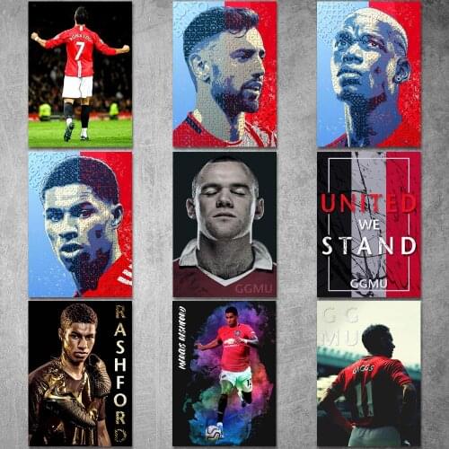 Canvas Painting Marcus Rashford Posters and Prints Wall Art Picture for Living Room Decor No Frame