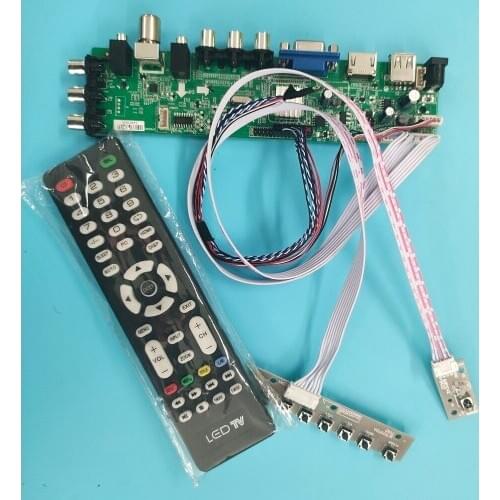 Kit For B156RW01 V1 HW1A/B156RW01 V1 HW2A TV LVDS USB AV Signal 1600X900 VGA LED HDMI DVB-T2 40pin WLED controller board digital