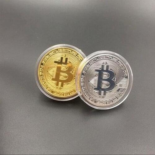 1PC New Creative Souvenir Gold Plated Bitcoin Coin Collectible Great Gift Art Collection Physical Gold Commemorative Coin