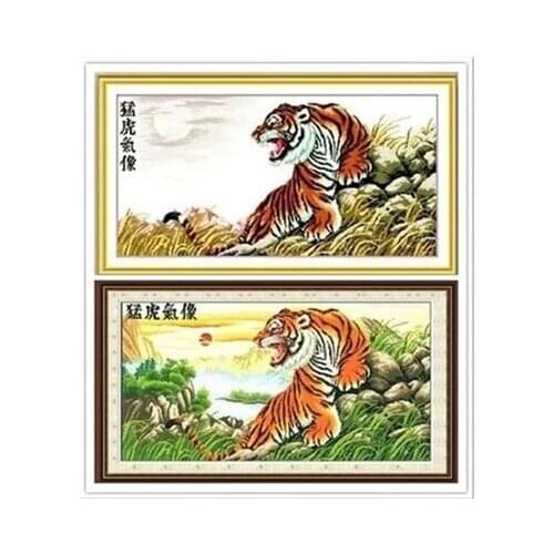 Home decor completed finished cross stitch kit embroidery no frame TC84 Christmas gift Tiger