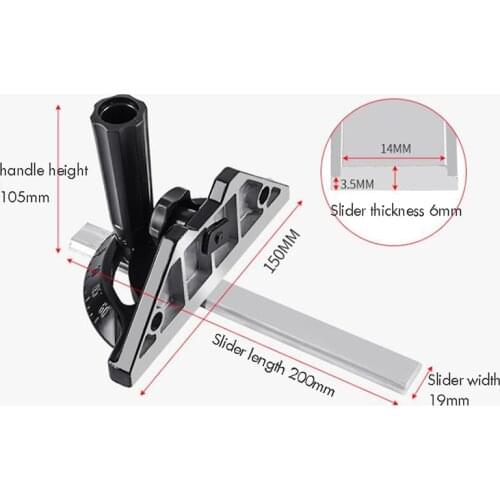Replacement Table Saw Guide Miter Gauge Adjustable Angle Ruler Miter Gauge Woodworking DIY Accessories Guide Ruler for Carpenter