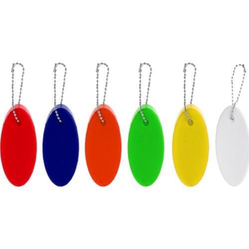 Oval Polyurethane Foam Keychain Key Ring Key Float for Sailing Yachting Marine Boat Swim Kayaking Floating