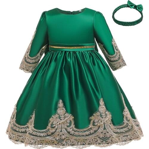 Girls with hair ring princess retro palace formal evening dress family party event birthday dress up child dress