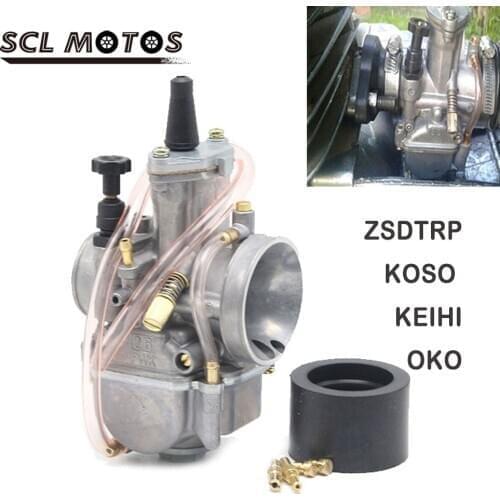 SCL MOTOS Motorcycle ZSDTRP OKO KOSO PWK Keihi 21 24 26 28 30 32 34mm Carburetor Carburador For Scooter JOG DIO DT100