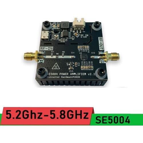 SE5004 5200MHz-5800MHz 5.8G 5.2G 1W 30dBm RF power amplifier FOR For Ham Radio 5G 5.8GHZ wifi jammer Shielder 12V 24V DC