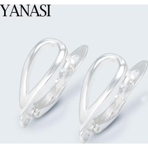2020 Sliver Color Earring Hooks Accessories for Jewelry Earrings Making DIY Women Crystal Earrings Gift Eawires Clasps Wholesale