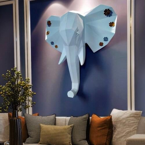 Elephant Statue Home Decoration Accessories Sculpture Wall Decor Wedding Vintage Party Garden House Room Wall Decorations