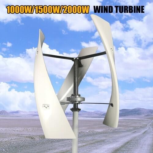 New Energy 1kW 1.5kW 2kW Small Vertical Axis Wind Turbine Generator 3 Blades 24-220V Low Speed Windmill For Home Farm Projects