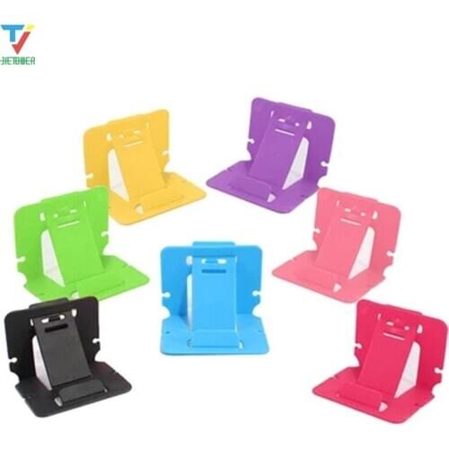 Candy Color Phone Holder Plastic Folding Dual Mobile Phone Universal Bracket for Samsung Apple HTC Card Stand 1000PCS