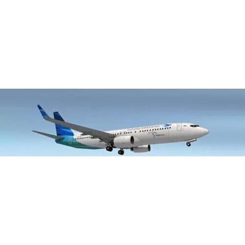 1:100 Boeing 737-800 Airplane Indonesia Eagle Paper Model Diy Puzzle Handmade Origami Toy Airplane Model