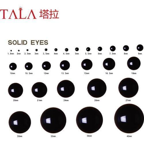 1.8mm-24mm Safety Black Eyes Fit For Teddy Bear And Other Stuffed Animal Dolls 50pairs/Lot
