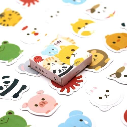 1pcs Menagerie Cute Cartoon Stickers Spinning Top Gift Toys Boy Girl Children