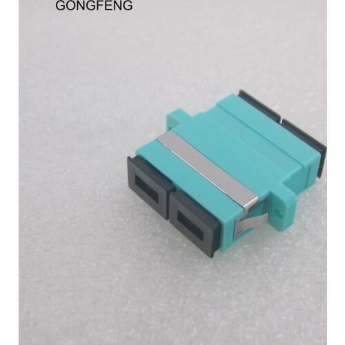 100pcs NEW HOT SELL Optical Fiber Connector SC duplex multimode million OM3 Coupler, Adapter Flange Special Wholesale to Brazil