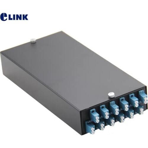 24 core fiber optic termination box fully installed LC pigtail&adapter SPCC 12 ports patch panel ftth distribution thickened